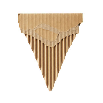 Brown cardboard triangle stack