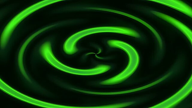 Abstract Green Swirl Hypnotic Background Loop