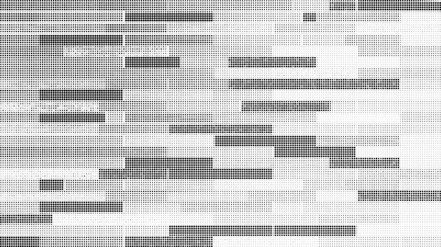Halftone pattern with black rectangles on white background