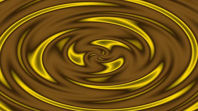 Abstract Swirl Background Hypnotic Golden Brown Liquid Motion