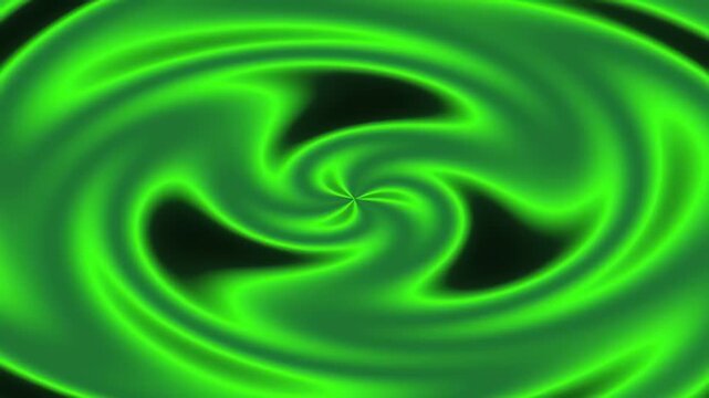 Abstract Green Swirl Hypnotic Background Loop