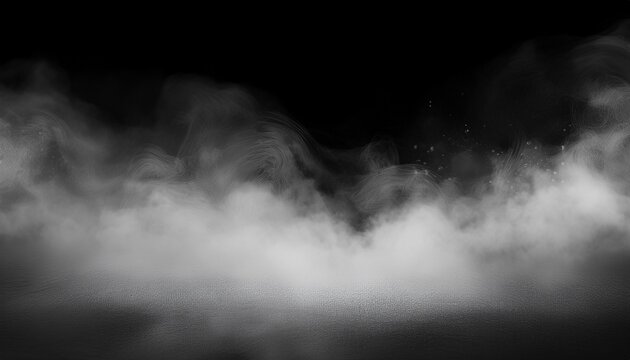 Cloud Fog Or Smoke Isolated On Black Background Abstract Soft Textured White And Black Background With Gray Speckles Smoke Background And Dense Fog Grunge Smog Texture Art Design