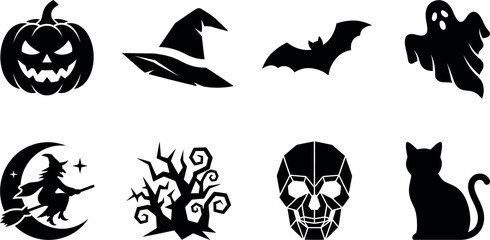 Fototapeta premium Classic pointy witch hat silhouette an essential accessory for magical Halloween costumes and spells