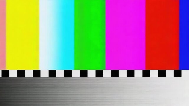 Color tv test pattern with black and white bars