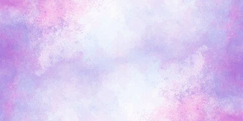 Fototapeta premium Abstract pastel watercolor background texture with soft purple, pink, and blue brush strokes and subtle cloudy mist. Abstract watercolor digital painting featuring soft blends of violet, pink and blue