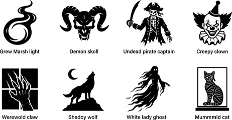 Obraz premium Mysterious Dark Energy Swirling Spirit Illustration Perfect for Halloween or Spooky Themed Designs and Decorations