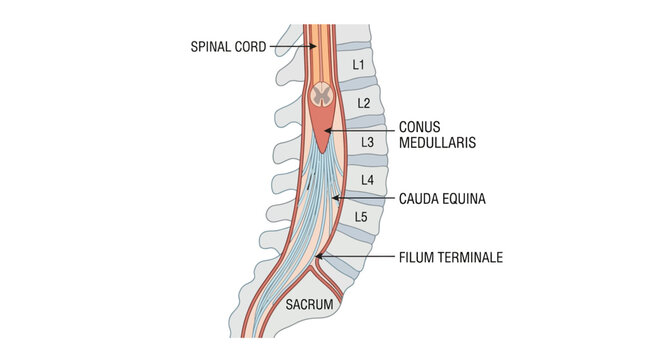 Human Spinal Cord Anatomy Infographic