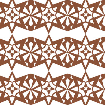  Intricate, geometric repeating pattern, interlocking star, eight-pointed star wheels, horizontally, smaller diamond-centered, Islamic geometric woodwork, screens, or mosaic tile borders, rectangular 