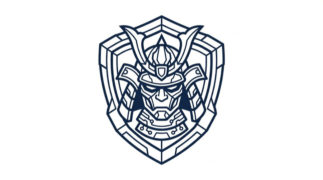 Vintage Stylized Mythical Lion Shield Emblem Design.