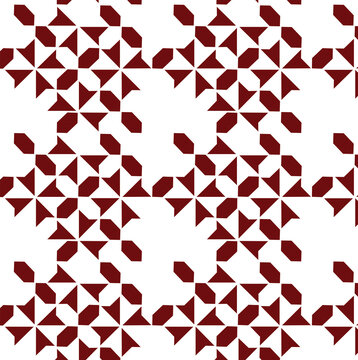  Geometric, patchwork-style repeating pinwheel clusters, angular shapes, Right-angled triangles, "Hunter's Star", American quilt block designs, origami tessellations, elongated octagonal blocks