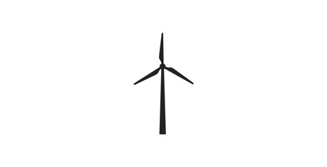 Minimalist Wind Turbine Vector Silhouette © Gacor