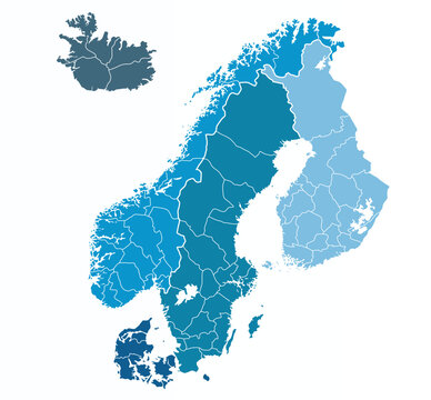 Map of Scandinavian countries