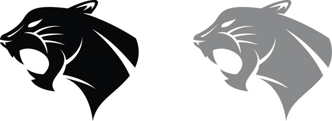 Panther Head Logo Icon, Fierce Wild Cat Mascot Emblem, Modern Esports Animal Vector Design © Creative Asset Hub