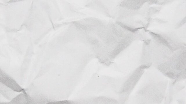 Crumpled white paper seamless loop stop motion animation
