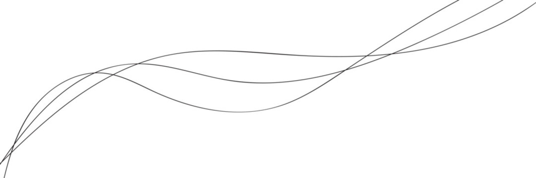 Line art abstract vector illustration. Wavy lines.
