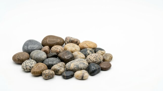 Collection of various smooth river stones