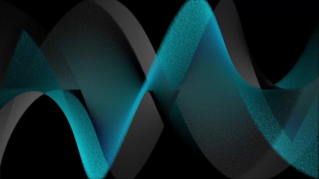 Abstract teal wave motion background, glowing particle flow, digital data stream, futuristic technology motion