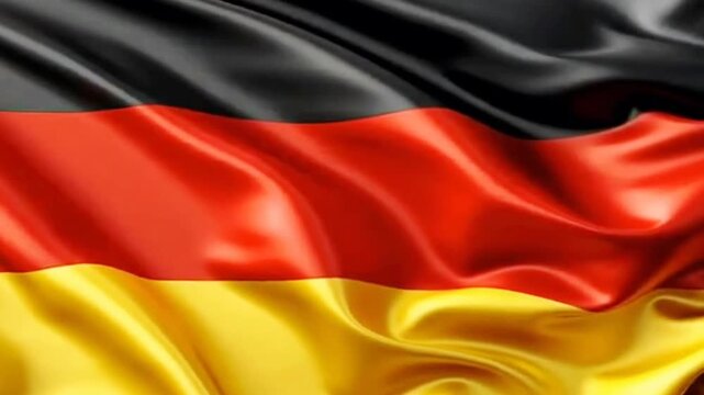 waving national flag of germany