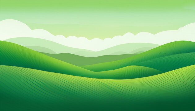 Abstract Green Hills Illustration Backgound Eps