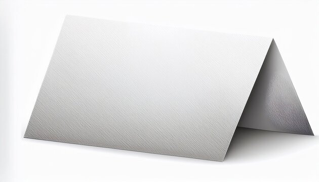 D White Paper Card Template Isolated On White