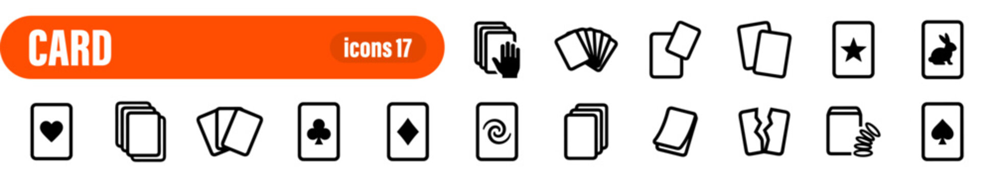 Playing Cards and Casino Game Icons