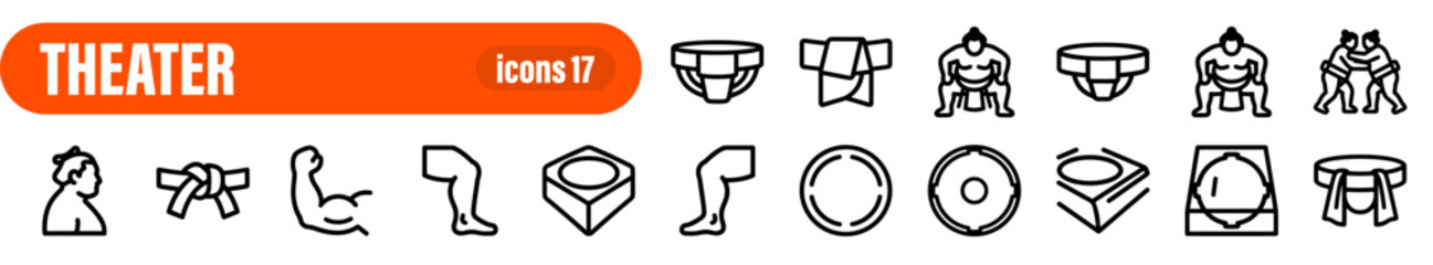 Obraz premium Theater and Performance Arts Icon Set