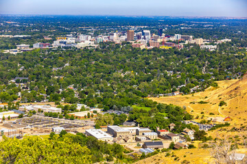 Naklejka premium Boise Downtown Aerial View from Table Rock