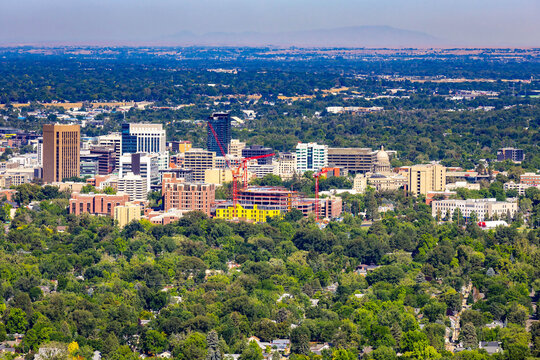 Boise Capitol Aerial View from Table Rock