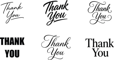 Thank you typography design set © Tanmoy