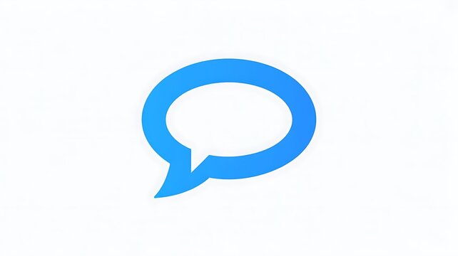 Chat conversation icon. Message bubble symbol. Online communication sign. Simple pictogram for messenger, dialogue, support, feedback and user interface design. 