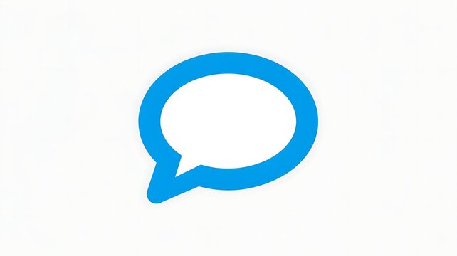 Chat conversation icon. Message bubble symbol. Online communication sign. Simple pictogram for messenger, dialogue, support, feedback and user interface design. 
