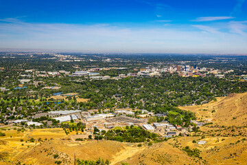 Naklejka premium Boise Downtown Aerial View from Table Rock