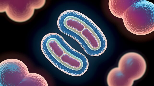 Neisseria bacteria, 3D animation showing Gram-negative diplococci associated with meningococcal disease and gonorrhoea in humans. 