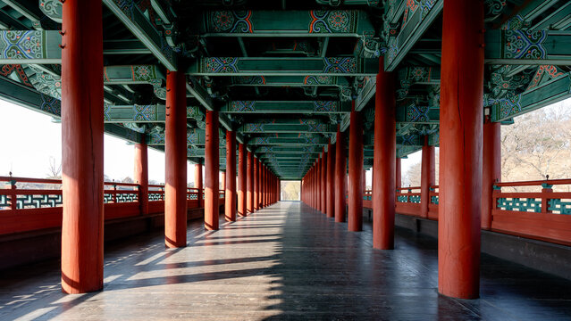 Interior view of Woljeonggyo Bridge in Gyeongju