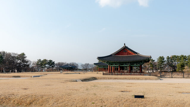Donggung Palace in Gyeongju, South Korea landscape view