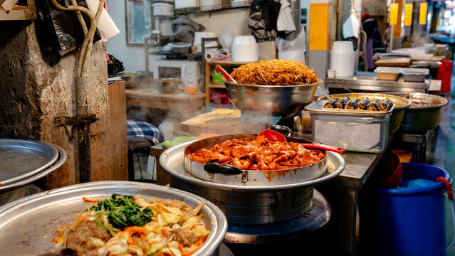 Tteokbokki dish at Seong-dong Market, Gyeongju
