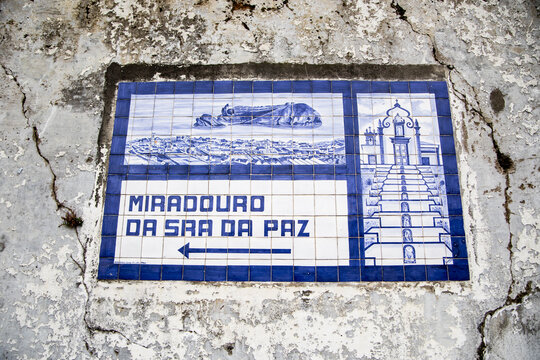 Miradouro da Senhora da Paz Tile Sign, Azores