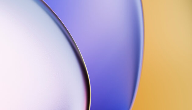 Abstract colorful 3D render with soft gradient circles