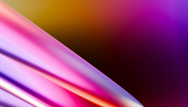 Colorful abstract 3D render with smooth gradient waves