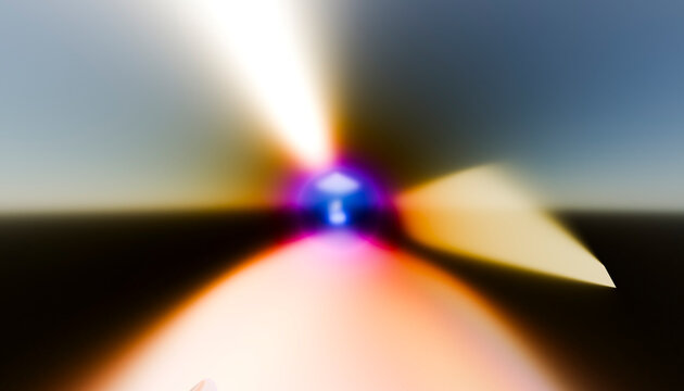 Abstract colorful light burst render with soft gradient glow