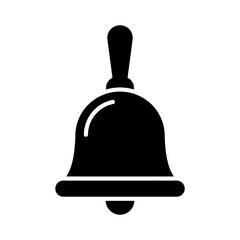 Fototapeta premium Bell solid glyph icon for notification and alert. Vector illustration.