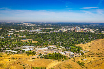 Naklejka premium Boise Downtown Aerial View from Table Rock