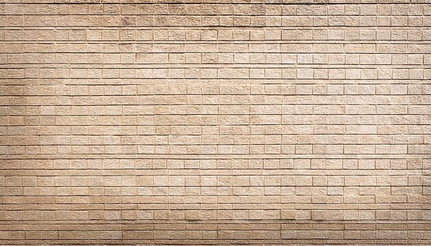 empty background of wide cream brick wall texture beige old brown brick wall concrete or stone textured wallpaper limestone abstract