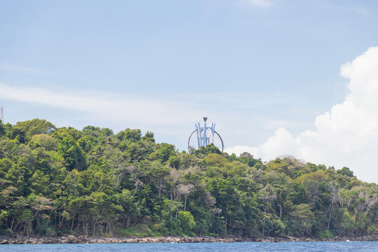 Zero Kilometer Indonesia Monument above Pulau Weh coast