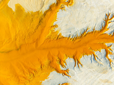 Aerial abstract fractal texture from Riotinto Mines, Huelva