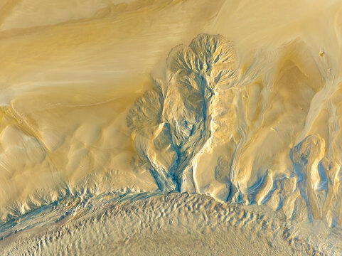 Abstract aerial fractal texture from Riotinto Mines, Huelva