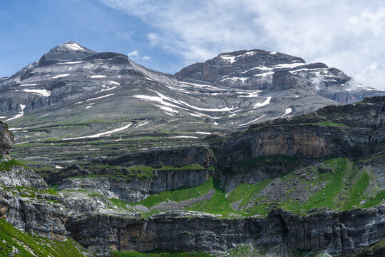 Pyrenees mountain wilderness in Ordesa National Park