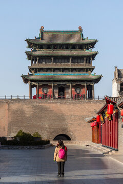 Ancient architecture in Pingyao, highlighting tourism