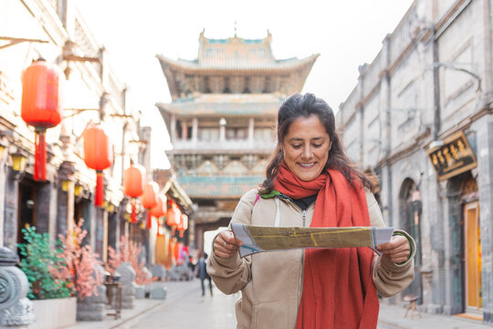 Exploring the streets of Pingyao during a trip