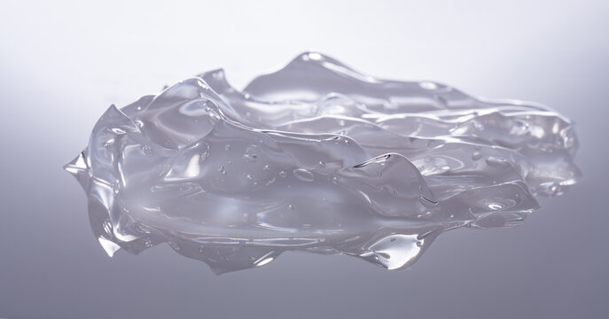 Clear gel texture in macro view